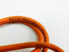Lumberg RST3-RKMWV/LEDA3-90/1.5 part number printed on orange cable jacket