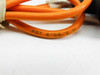 Lumberg RST 5-56/2M model marking printed on orange cable jacket