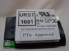 Toshiba K000833900 Satellite 1105 modem PCB top label showing URST 1081 approval markings and PTA Approved stamp