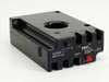 Fuji Electric BRR19N-02S angled view showing sensor aperture, terminal side with reset button, leakage indicator, test button, and terminal block
