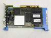 IBM FRU 25F7540 MCA Token Ring card — alternate top-down component view showing ICs, oscillator, and blue MCA retainer label