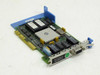IBM 74F9321 Token Ring 16/4 MCA network card – top component side view with blue plastic bracket and 9-pin DB9 port visible on bracket