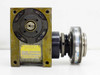 Sankyo Sandex Oscillating Drive — left side view showing Sandex nameplate and flanged torque limiter output assembly