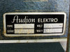 Audion Elektro SSM 230 rating plate closeup showing Type SSM 230, 115V, 175W, Serie 04/72657