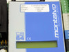 Montalvo System 3000 CB64 module close-up showing specification label with Type X-3400Pce-RW-DN, Voltage 115/230 V AC, Current less than 200 mA, CE mark, and LCD display