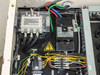 Orion AP-1500MVK-CS interior close-up of Mitsubishi solid state contactor and circuit breaker assembly with high-voltage wiring