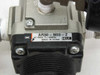 SMC AR30-N03-Z label close-up showing model number, set pressure 7–125 PSI, and Made in China markings