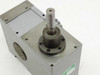 Sandex 10FN Indexing Drive — front view showing flange mount face and output shaft with set screw collar