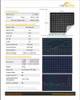 Nanosolar NanoCell preliminary datasheet showing electrical characteristics at STC: 2.6W rated power, 0.45V Vmpp, 5.8A Impp, 0.61V Voc, 6.7A Isc, 165x135x0.4mm dimensions