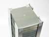 Top view of Nanosolar NanoCell cell carrier showing stack of 1000 semi-flexible aluminum solar cells with data matrix code visible