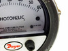 Dwyer A3060 Photohelic – close-up of face label showing Cat. No. A3060 and Max Pressure 25 PSIG marking