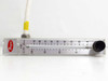 Dwyer RMB-54D-SSV flow meter — front face showing dual scale: Air SCFH (10–90 top) and l/min (50–200 bottom) with float indicator and Dwyer logo