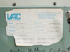 VAC AO-316-C rear label showing Model AO-316-C, Serial No. 012386-067, 115V, 2A, Single Phase, 2 PSI pressure limit, no vacuum limit — Vacuum Atmospheres Company Hawthorne CA