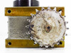 Sandex 4.5D Indexing Drive — bottom/input side view showing chain sprocket with surface rust and key slot