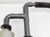 Edwards vacuum system changeover valve — T-junction flexible vacuum hose piping detail with black bellows hose