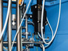 Interior view of gas line actuator assemblies with pneumatic cylinders and stainless fittings