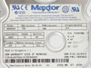 Maxtor 82559A4 label close-up showing model, HDA/PCBA/Unique uplevel codes, cylinders/heads/sectors, jumper settings, IBM FRU 76H5822, P/N 12J4570, and manufacture date 05-06-97