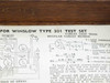 Close-up of operating instruction card inside lid of Winslow Type 301 — Varley Loop test wiring diagrams and equations
