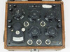 Winslow Co Type 301 test set — top-down view of instrument panel showing Multiply dial, four decade resistor dials (1000, 100, 10, 1), RVM galvanometer, cam switches, and binding posts