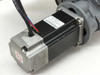 Yaskawa SGML-04AF14 AC servo motor body with pigtail wiring harness attached to Gong Tzyh BHE50 reducer