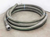 2-inch x 50 ft flexible transfer hose coiled on floor with aluminum cam lock coupling visible at one end