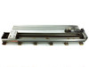 Yamaha LS1BL-850 linear slide full top-side view showing carriage, drive motor end, and mounting feet with surface rust visible
