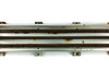 Yamaha LS1BL-850 close-up top view of ball screw and linear guide rails showing rust and corrosion along full length