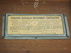 Sensitive Research Instrument Corporation data plate on lid interior: Model ESD, Serial No. 60420, Double Pivot type, 0–5000V, 1% accuracy, frequency to 1,000,000 Hz, dated December 16, 1935
