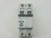 Allen-Bradley 1492-CB2 H150 circuit breaker — top-down front view showing 15A rating and dual-pole toggle handle