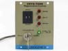CTI-Cryogenics Cryo-Torr Regeneration Control front panel close-up showing delay timer, Purge/Delay/Rough LEDs, Cryopump On indicator, and key switch