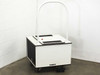 Electrocorp Model 550 Mobile Air Filtration Unit — right-front three-quarter view showing white cabinet, push handle, and caster base