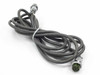 Circular multi-pin interconnect cable with military-style circular connectors at both ends — full coiled view