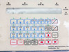 Phoenix Microsystems 1500-250 keypad detail – alphanumeric keys with BERT, SYNC, RECOV, ERR INJ, TRIG, FORMAT, TRAP, POLL, DV TEST functions