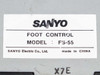 Sanyo FS-55 foot control bottom label – reads 'FOOT CONTROL MODEL FS-55, Sanyo Electric Co. Ltd., made in China'