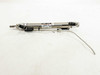 SMC CDM2B20-150 double acting pneumatic cylinder full side view with position sensor leads and speed controller fitting