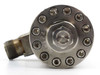 Teledyne Taber 206 Pressure Transducer – bottom flange view showing 12 socket-head cap screws in circular pattern, central hex fitting, and male NPT port with engraved serial number