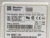 Western Digital WD Caviar 13200 label close-up showing model AC13200-60RN, drive parameters, power ratings, and Malaysia manufacture date October 1998