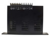 Vexta FBLD40A Brushless DC Motor Driver – rear view showing 12-terminal I/O screw block with labeled terminals including INPUT, EXT-IN, COM, CW, DOWN, SLOW, H, I/O, GND, REQ, ALARM, and OUT