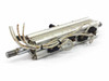SMC CDQ2B32-60DM and CDQ2KB32-35DM compact pneumatic cylinder pair – top angled view showing both cylinders mounted together with wiring leads