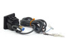 Omron E8F2-AN0C pressure sensor rear view showing pneumatic push-in port fitting and wiring harness