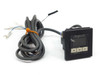 Omron E8F2-AN0C digital pressure sensor front view with LED display panel and attached wiring harness