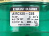 SMC AMC320-02B product label showing model, temperature range 5–60°C, max flow rate 300 L/min ANR, element AMC-EL3, Made in Japan