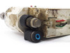 Koganei DTRY-ELB01 rear/side view showing pneumatic push-in fitting, threaded air port, and internal wiring