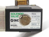 SMC VX2110V Solenoid Valve – close-up of label showing model VX2110V, DC, Pressure for Vacuum 10 Torr, Orifice 2, Made in Japan