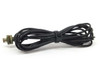 Omron E32-D11 fiber sensor cable coiled neatly with threaded barrel sensing tip visible at right
