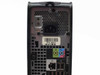 Dell OptiPlex 755 SFF rear panel view showing IEC power inlet, barcode label, audio jacks, and ventilation grille