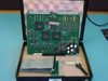 Bell Atlantic MDT-503 SCSI upgrade board in open carry case with flat ribbon SCSI cable and SCSI-1 ROM key visible