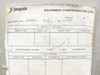 Seagate Equipment Configuration Log label showing Base Equip. ID No. PA3A1C, S/N 42922, Page 1 of 1 with installed options and field history table
