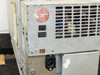Seagate storage system rear panel showing Magnetic Data service sticker, power inlet connector, interface connector, power switch, and ventilation louvres