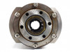 Rotation drive cylinder – front face view of 125mm mounting flange showing four 9mm bolt holes and 25mm shaft bore with bearing